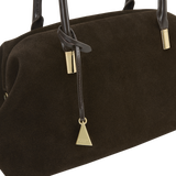Medium Espresso Suede Club Bag