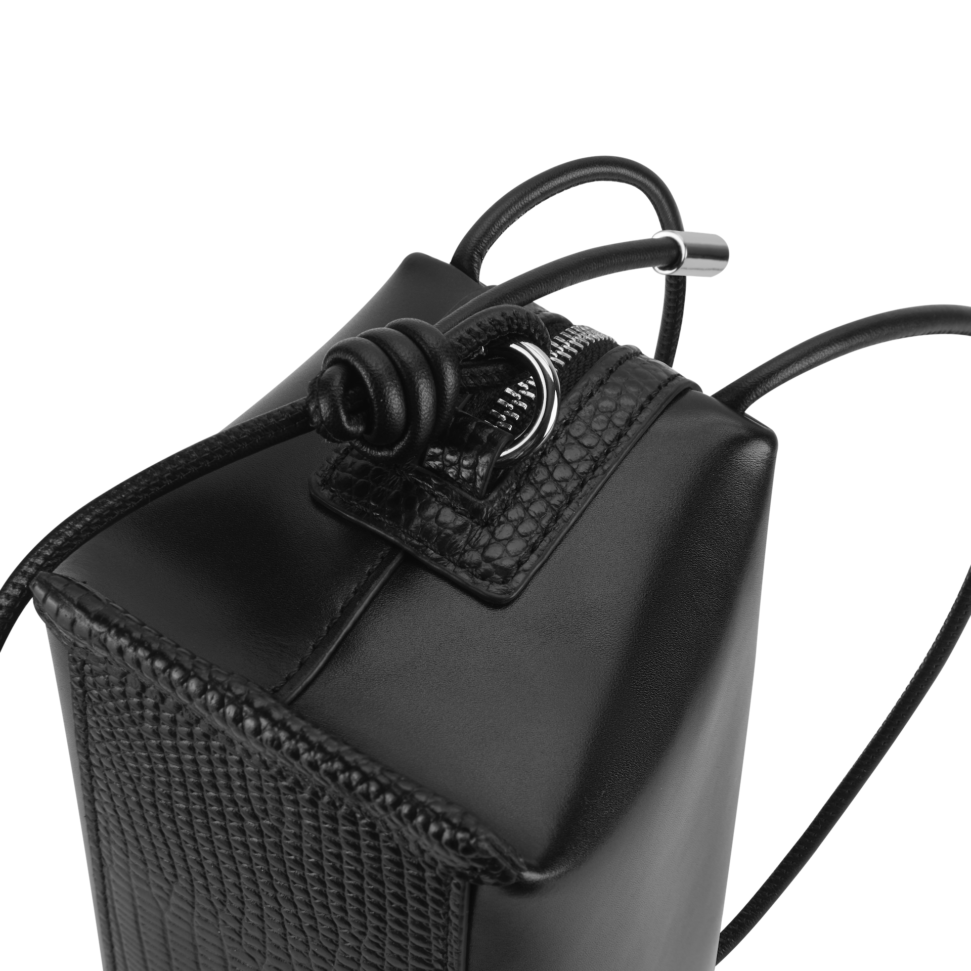 Verafied New York Black Lizard Café Mini Handbag side