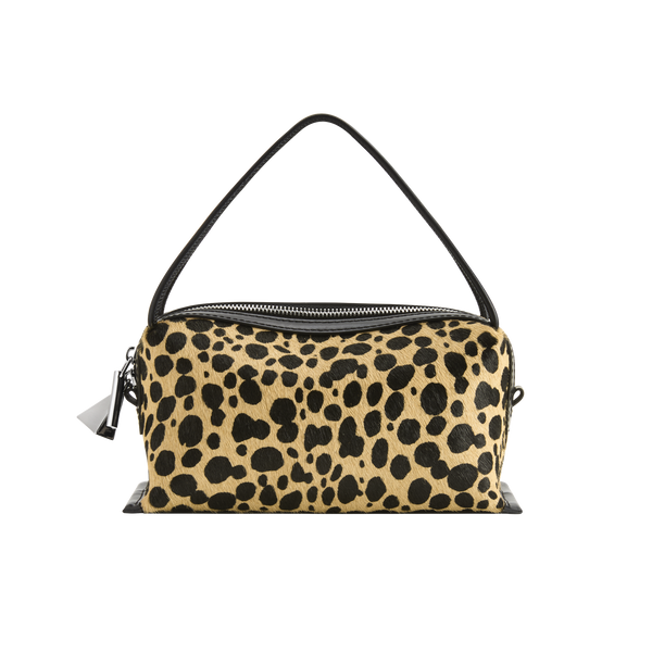 Cheetah Calf Hair Café Mini Handbag - Verafied New York