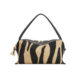 Zebra Calf Hair Café Mini Bag
