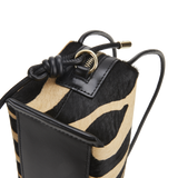 Zebra Calf Hair Café Mini Bag