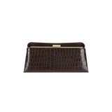 Mocha Croc Éclair Bag