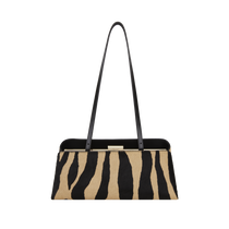 Zebra Calf Hair Éclair Shoulder Handbag