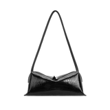Black Croc Café Midi Bag