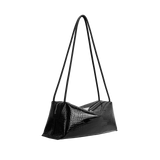 Black Croc Café Midi Bag