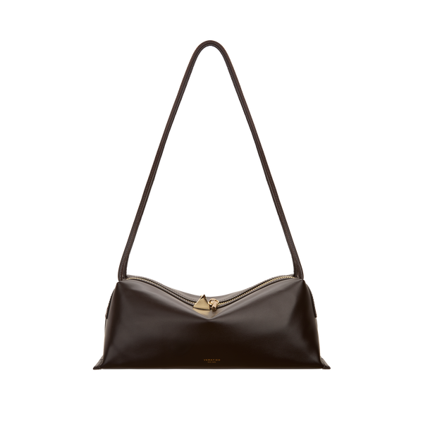 Chocolate Café Midi Shoulder Handbag - Verafied New York