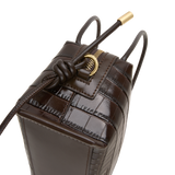 Mocha Croc Café Mini Bag