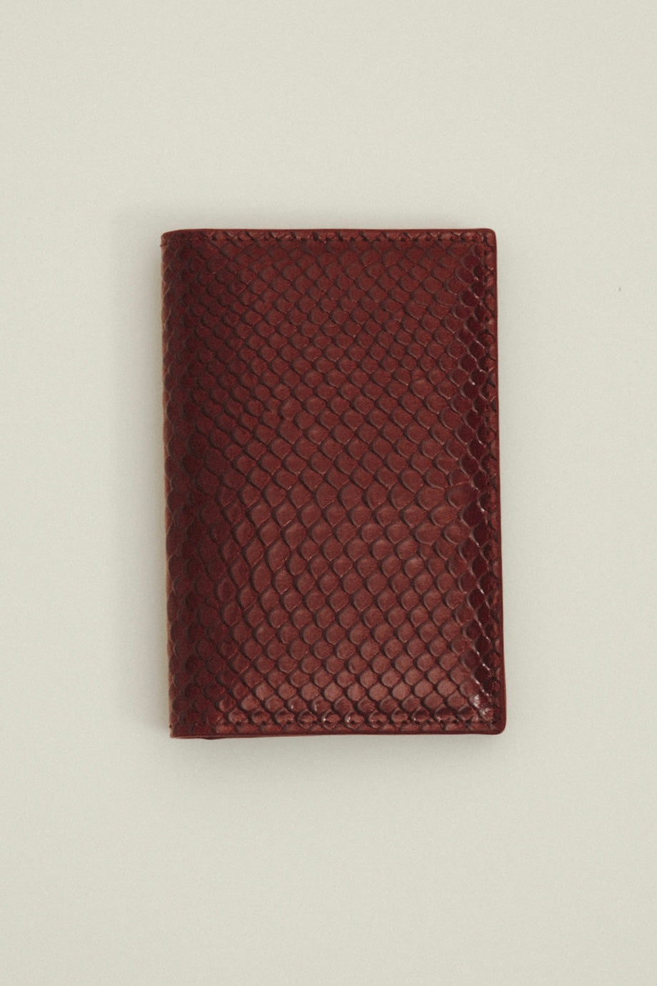 Maroon Python Embossed Wallet