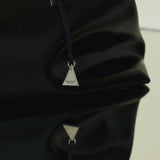Silver Black Pyramid Charm