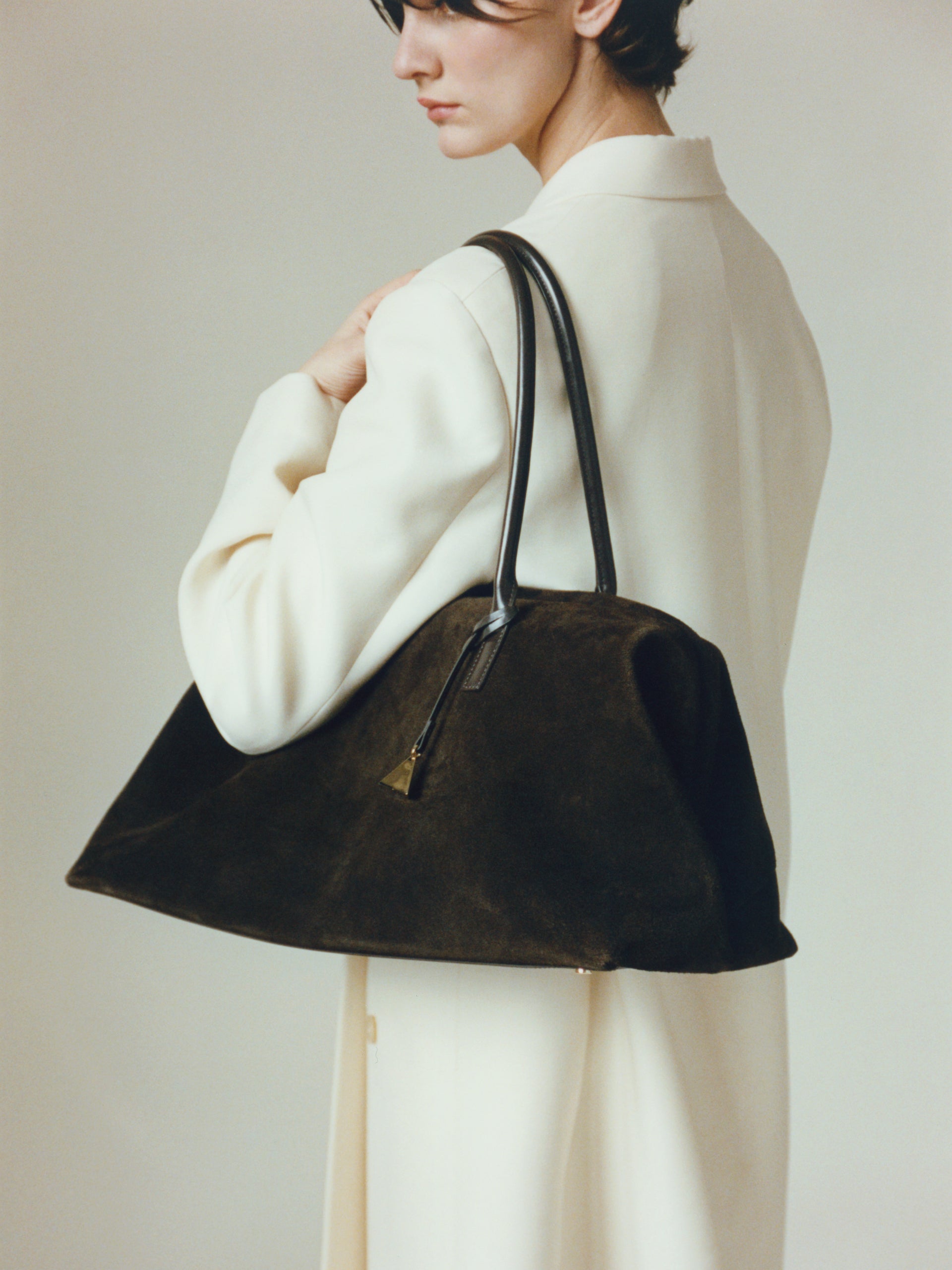 Espresso Suede Club Bag (Pre-Order Only. Will Ship Mid March)