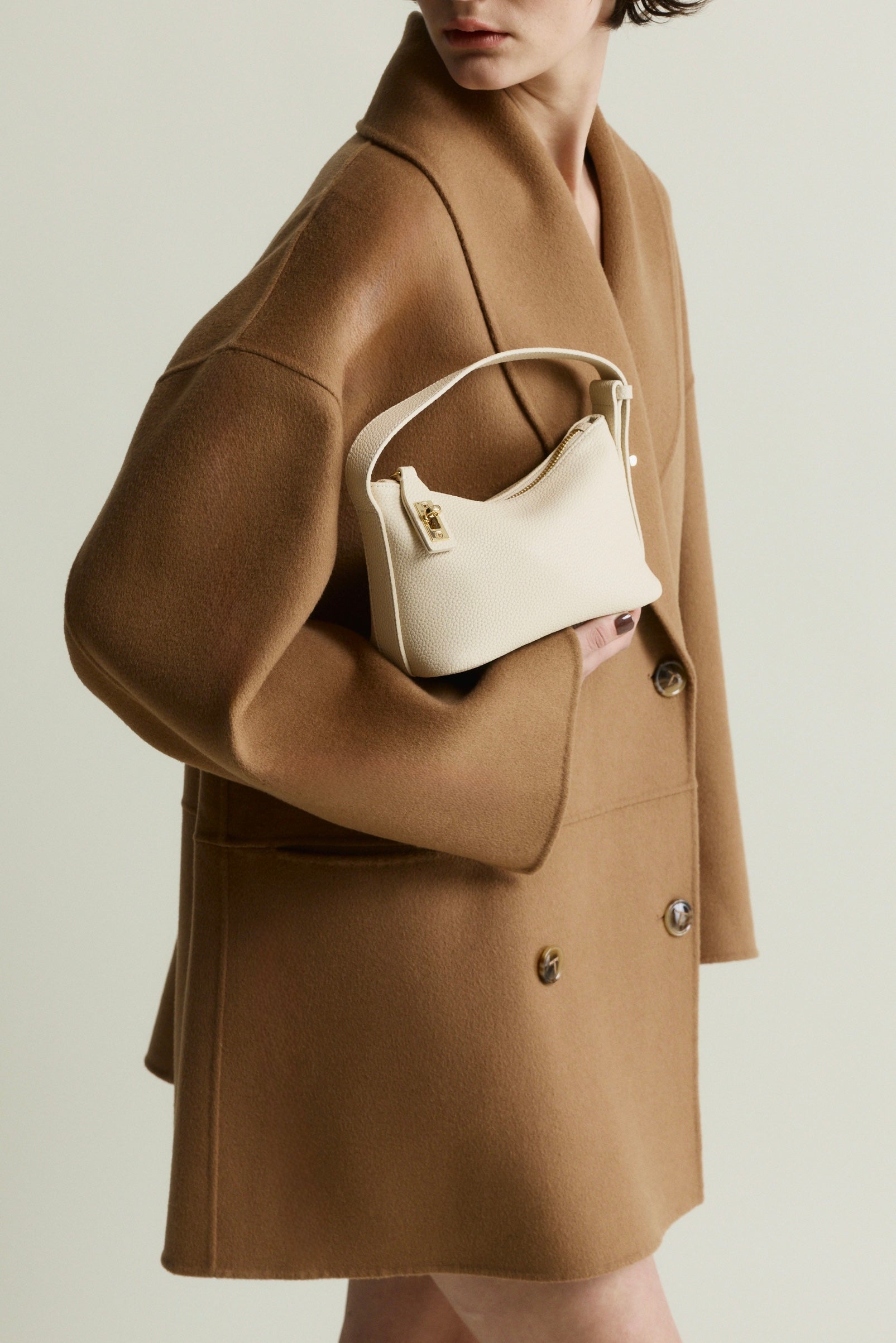 Ivory Twister Hobo Bag