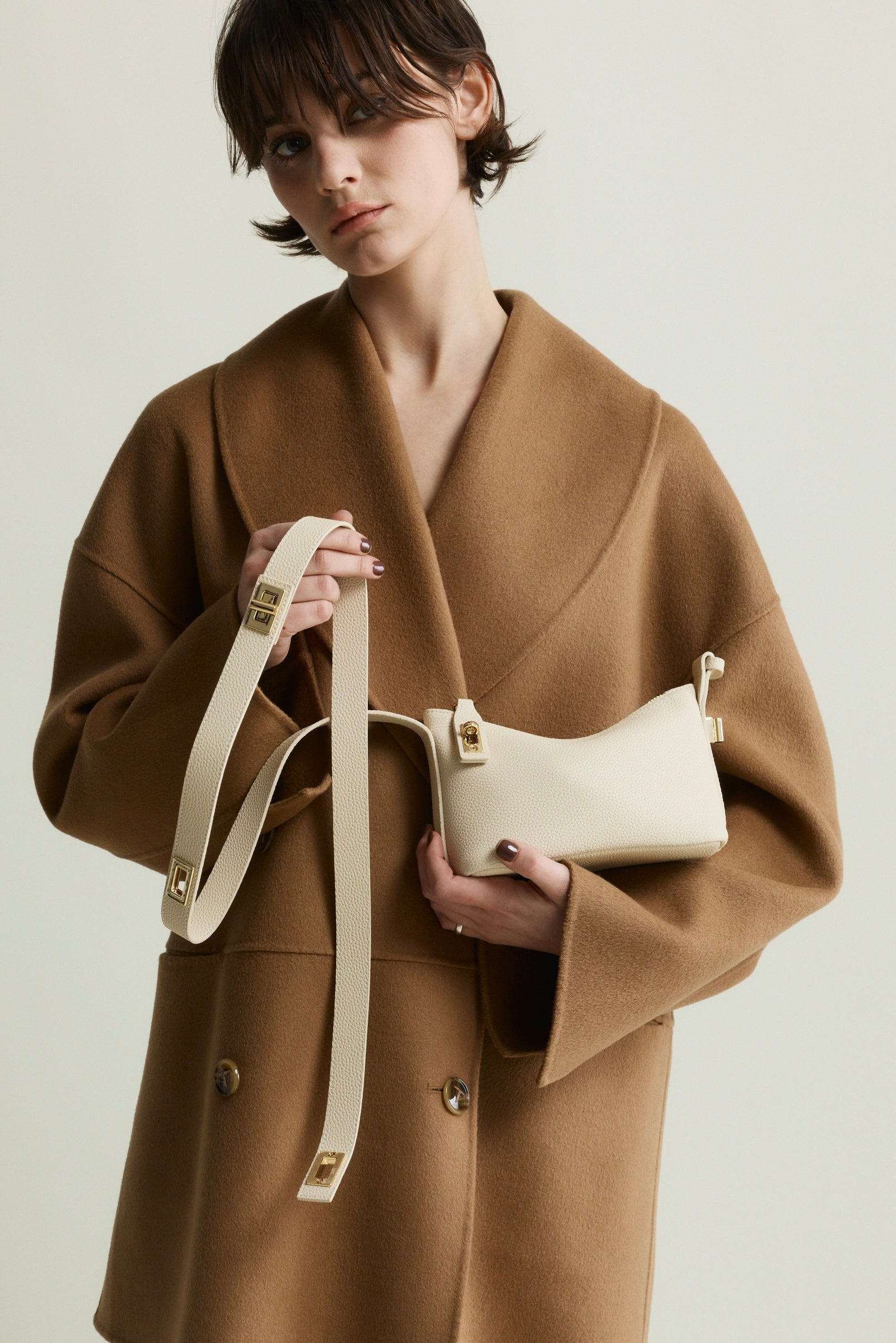 Ivory Twister Hobo Bag