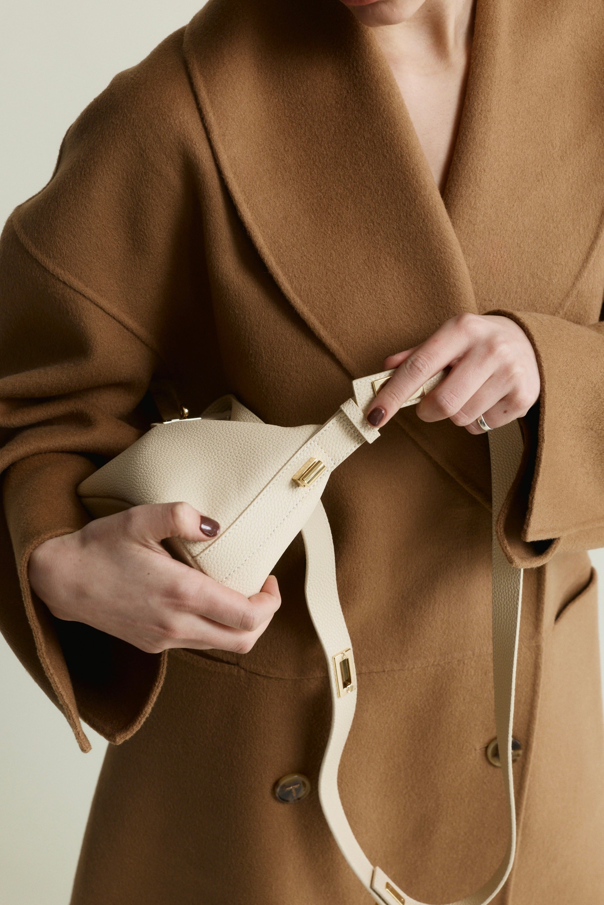 Ivory Twister Hobo Bag