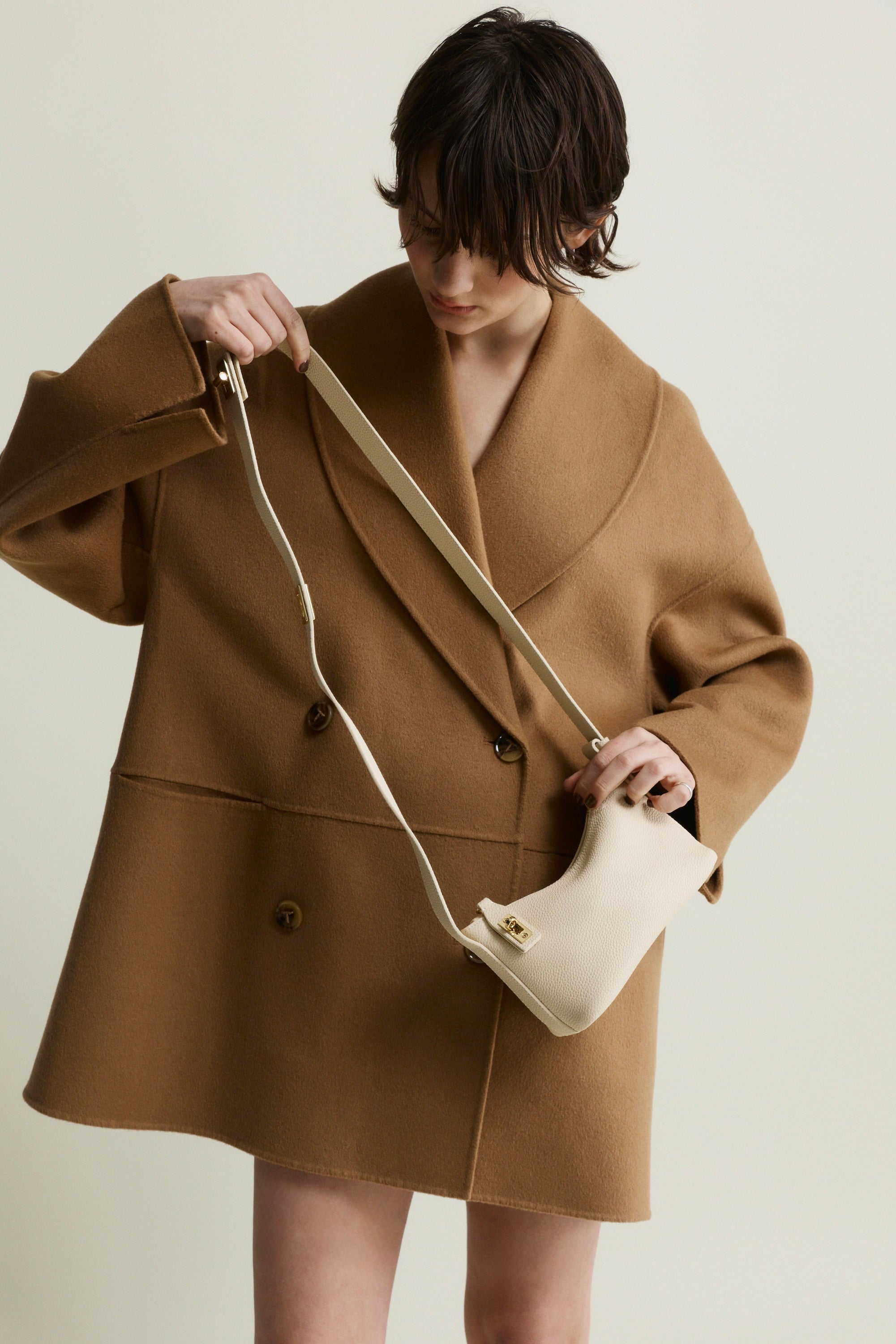 Ivory Twister Hobo Bag