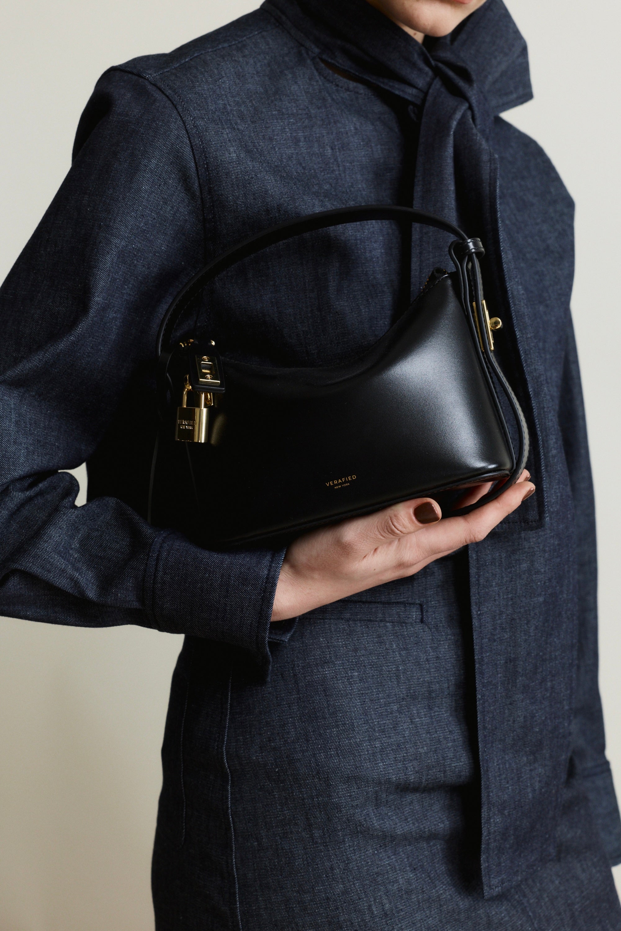 Mini Gold Black Hobo Bag