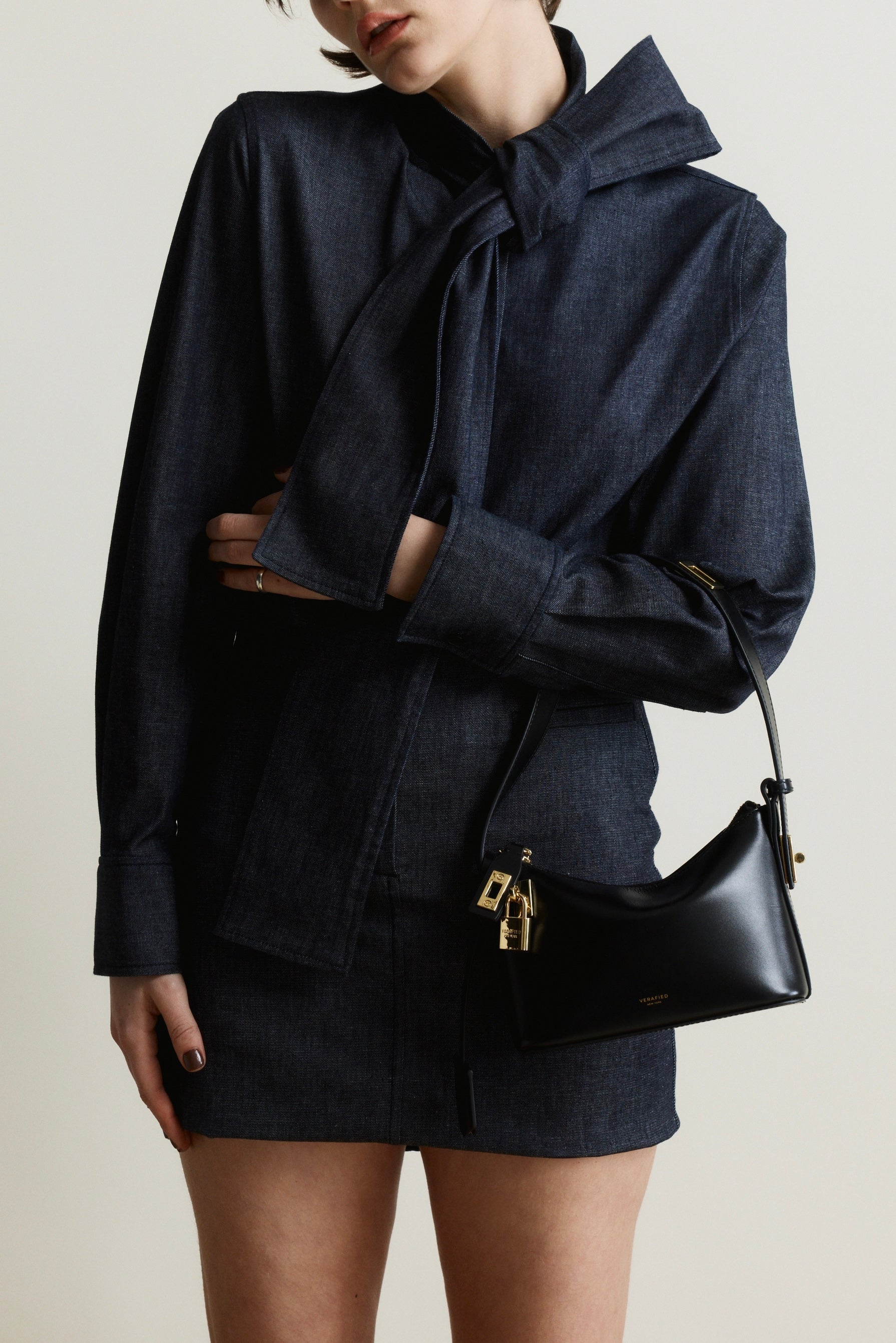 Mini Gold Black Hobo Bag