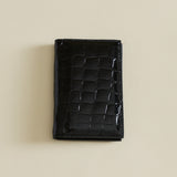 Black Croc Embossed Wallet