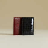 Black Croc Embossed Wallet