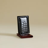 Black Croc Embossed Wallet