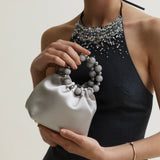 Mini Silver Diamond Handbag
