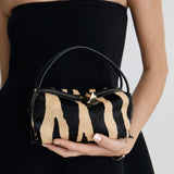 Zebra Calf Hair Café Mini Bag