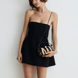 Zebra Calf Hair Café Mini Bag