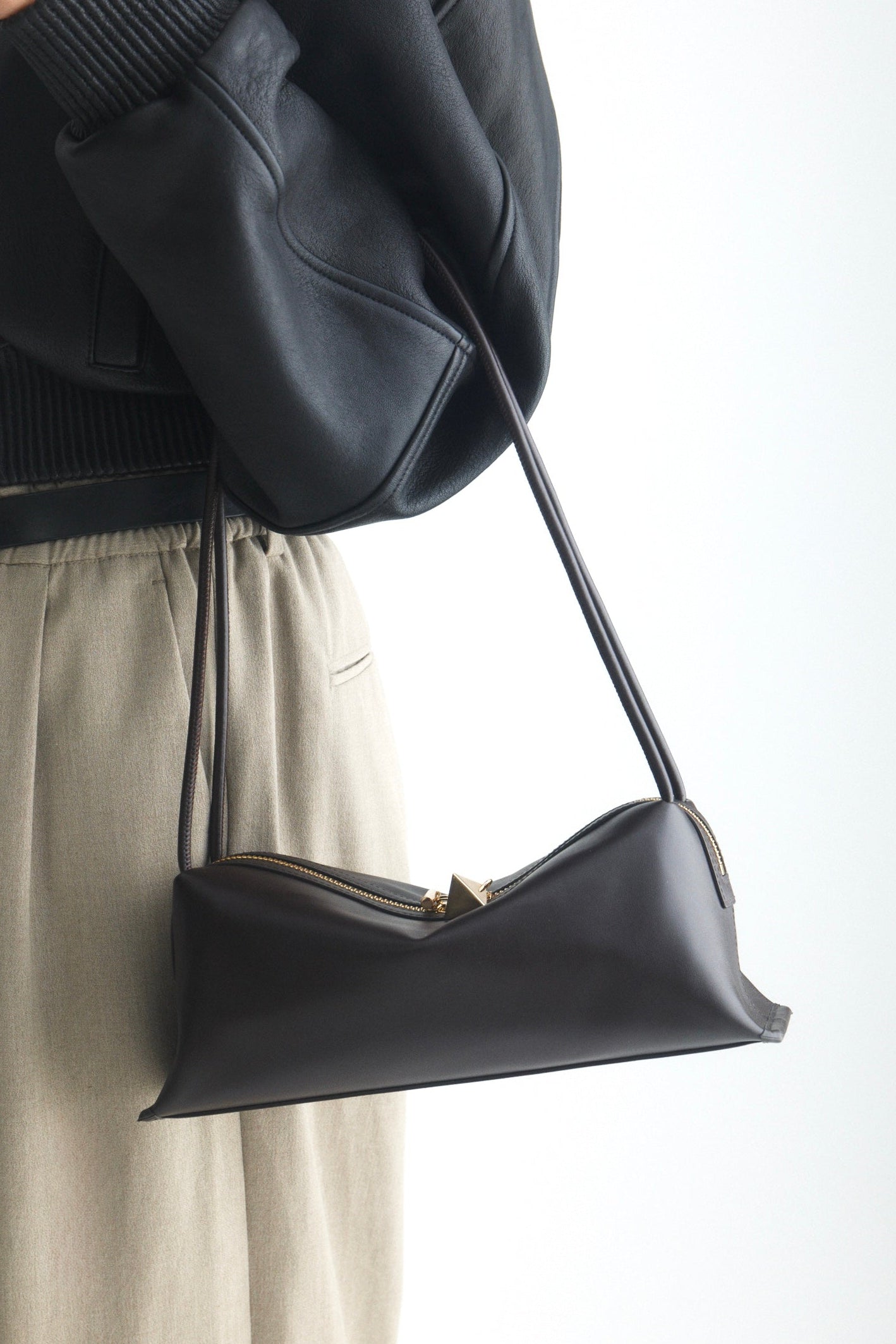 Chocolate Café Midi Shoulder Handbag - Verafied New York