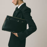 Noir Leather Book Tote Bag 33