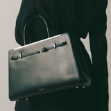 Noir Leather Book Tote Bag 33