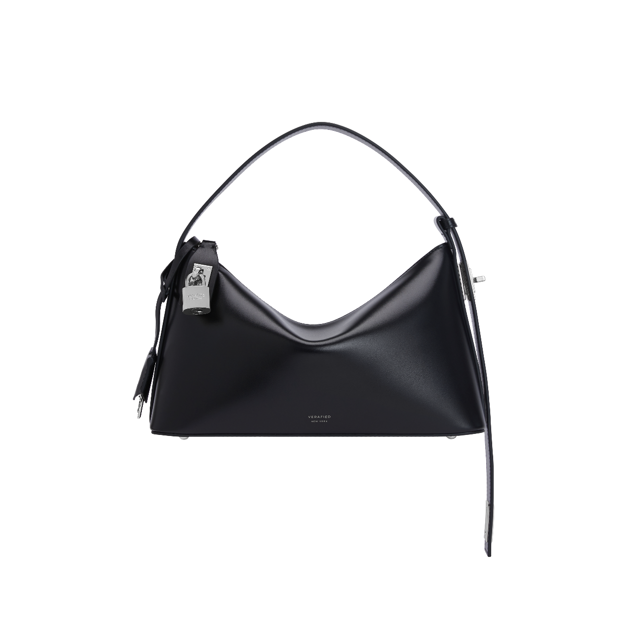 Silver Black Hobo Bag