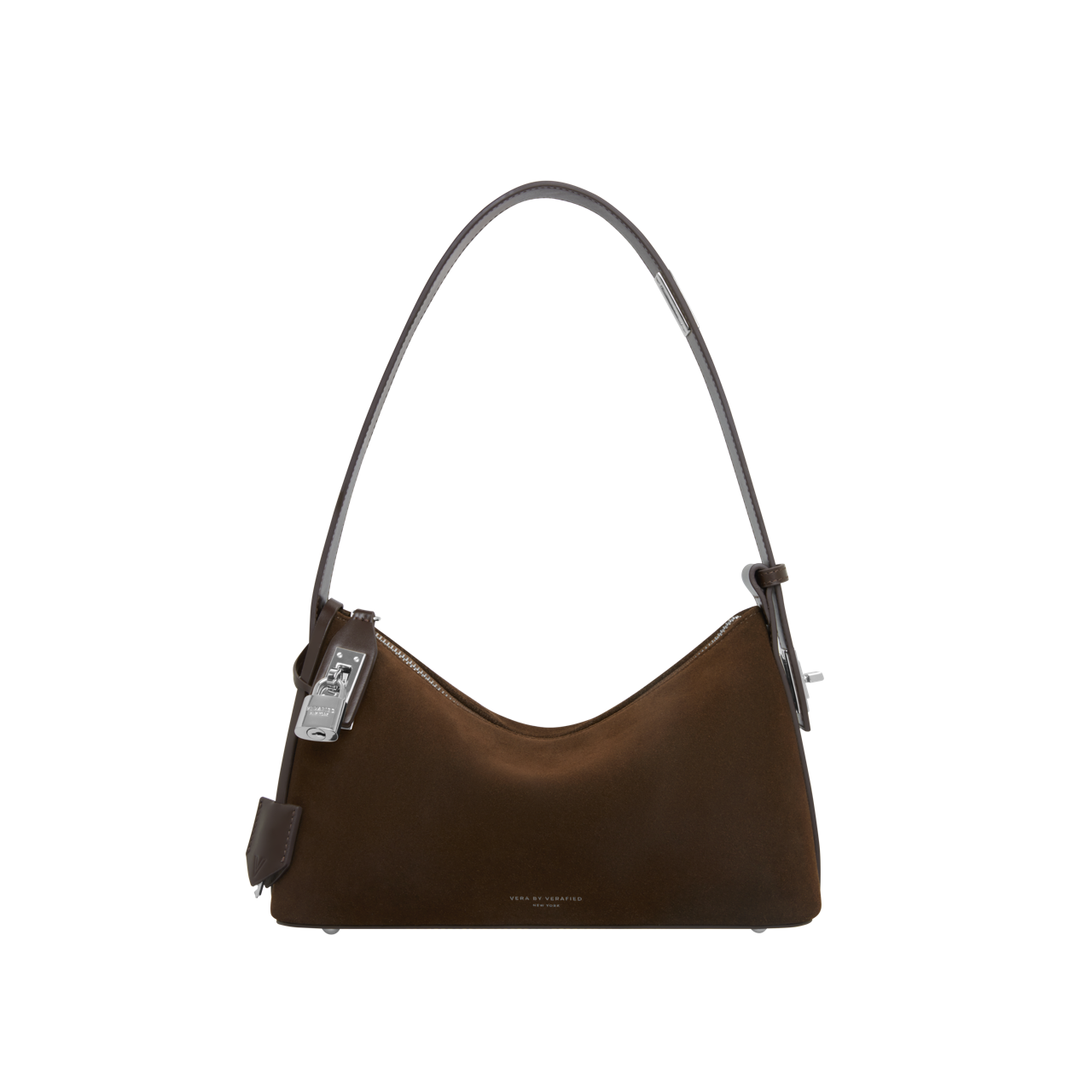 Silver Espresso Suede Hobo Bag(Pre-Order Only. Will Ship Late Oct.)