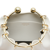 Cream Ring Handle Bag