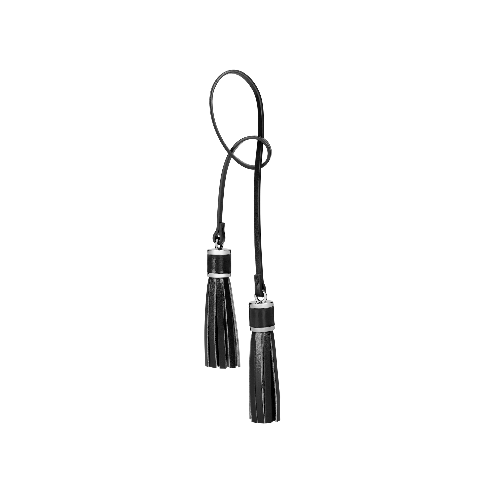 Silver Noir Tassel Charm