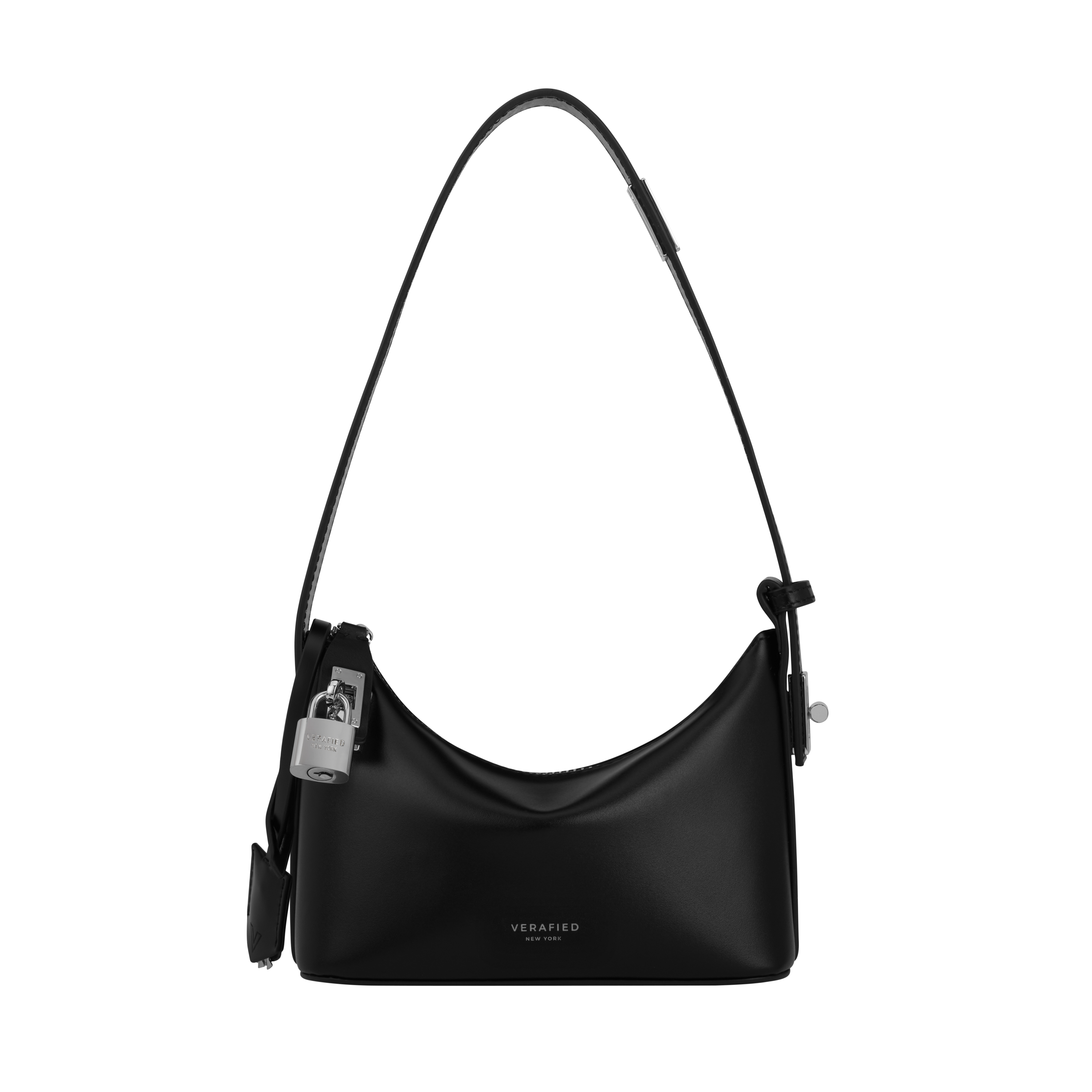 Mini Silver Black Hobo Bag