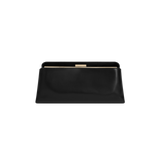 Gold Noir Éclair Clutch Shoulder Handbag (Black) on a white background