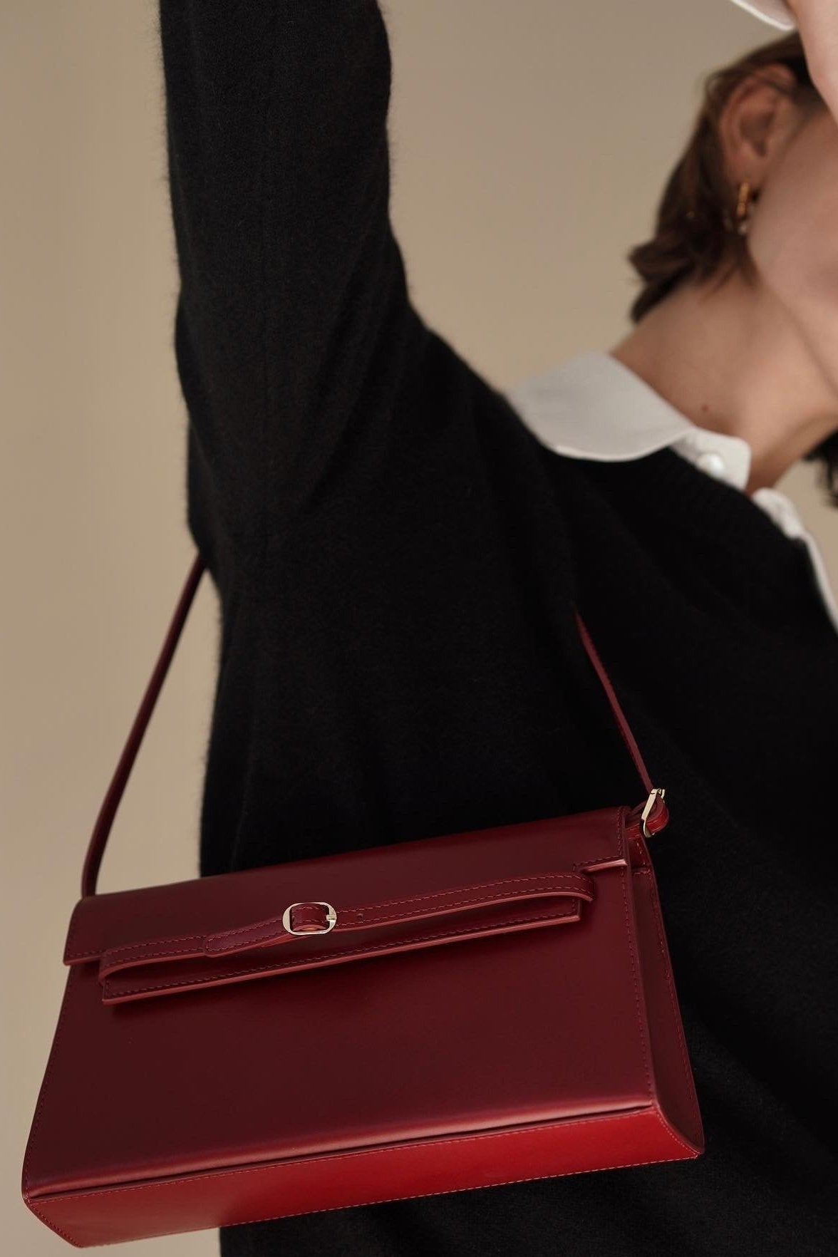 Dark Cherry Shoulder Bag