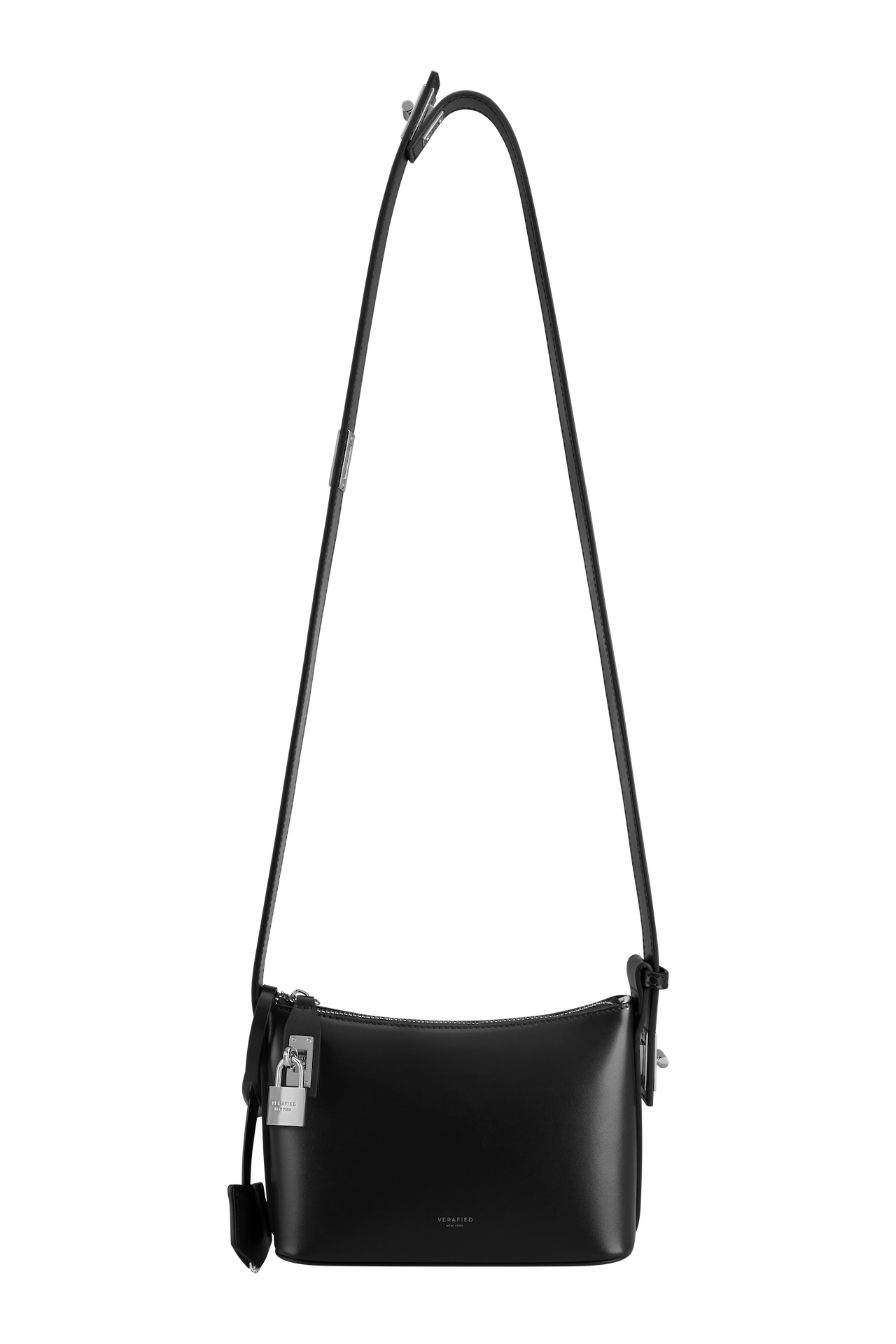 Mini Silver Black Hobo Bag