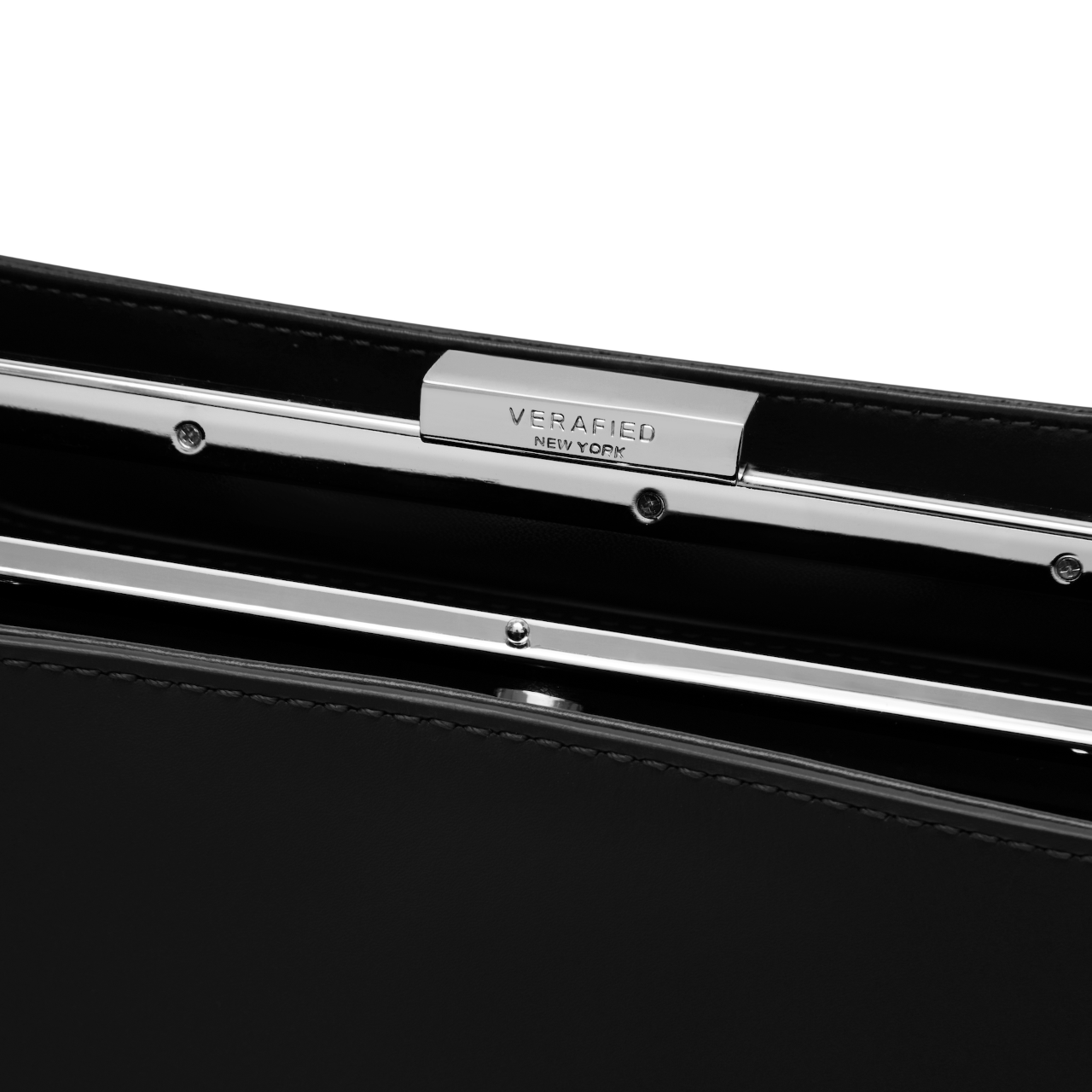 Silver Noir Éclair Bag