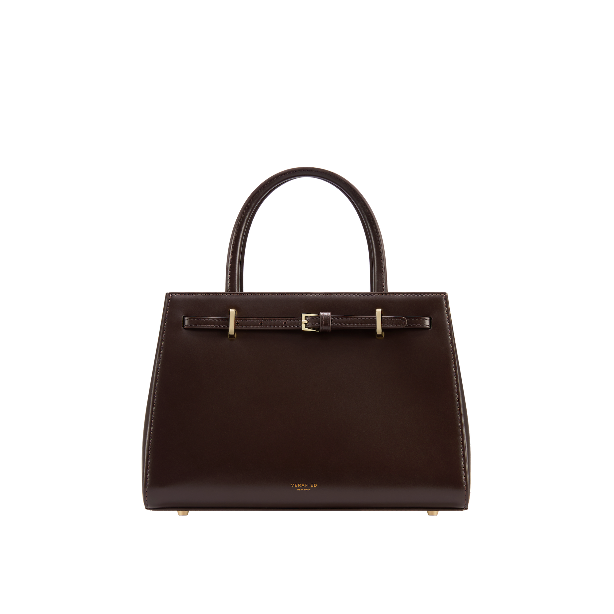 Chocolate Leather Book Tote Bag 25