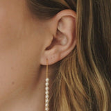 Pearl Drop Threader Earrings