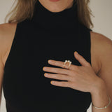 Bubbles Pearl Open Ring
