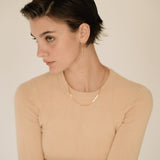 Gold Herringbone Chain Necklace