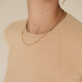 Gold Herringbone Chain Necklace