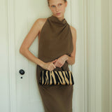 Zebra Calf Hair Éclair Bag
