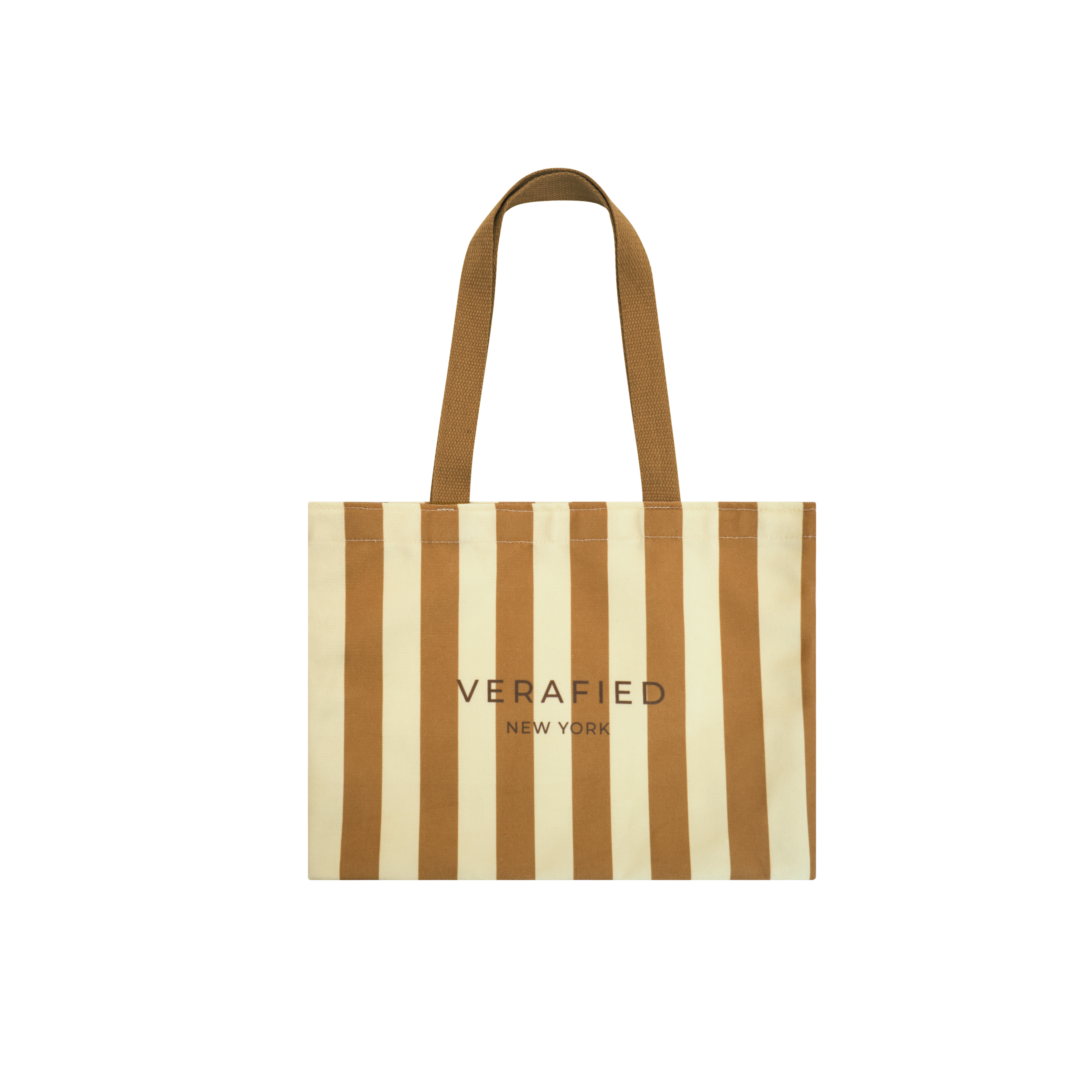 VERAFIED Striped Canvas Tote Bag