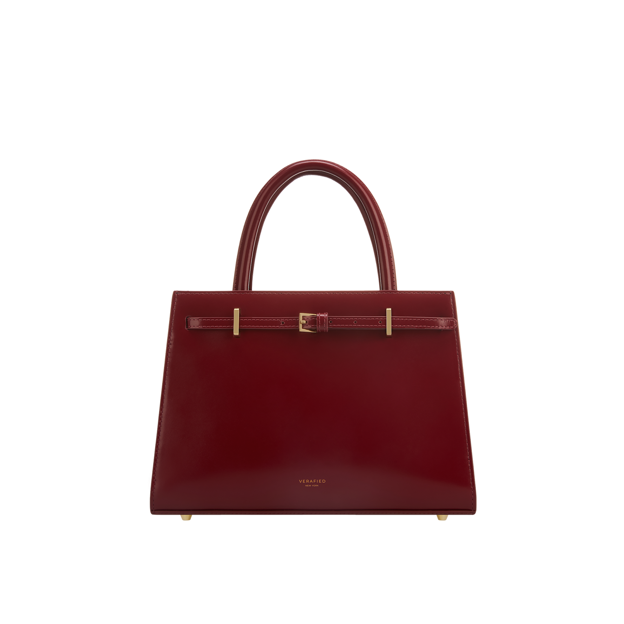 Dark Cherry Book Leather Tote Bag 25