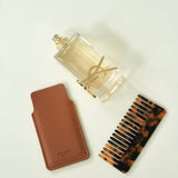 Tan Hair Comb with Case