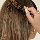 Tan Hair Comb with Case