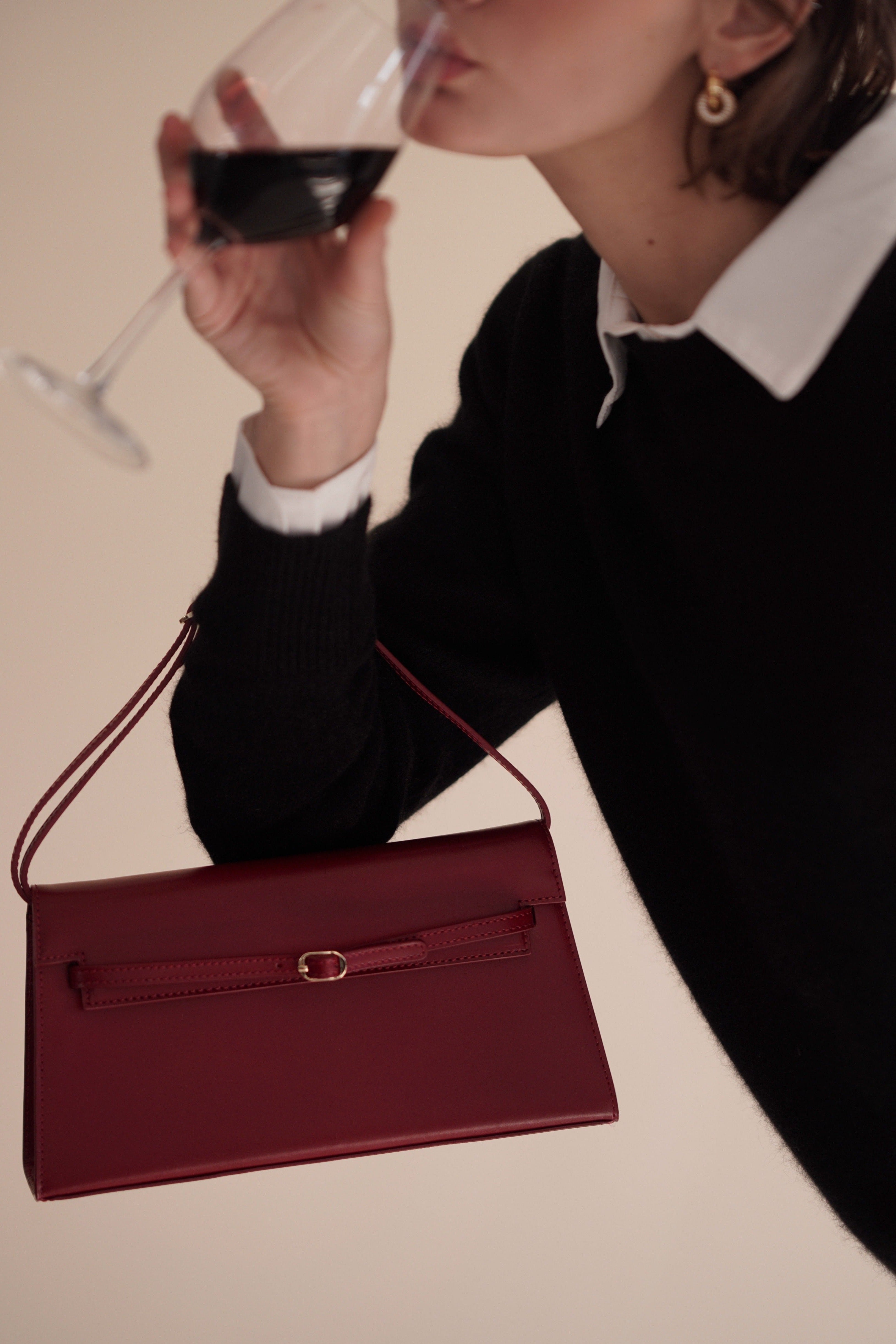 Dark Cherry Shoulder Bag