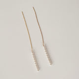 Pearl Drop Threader Earrings